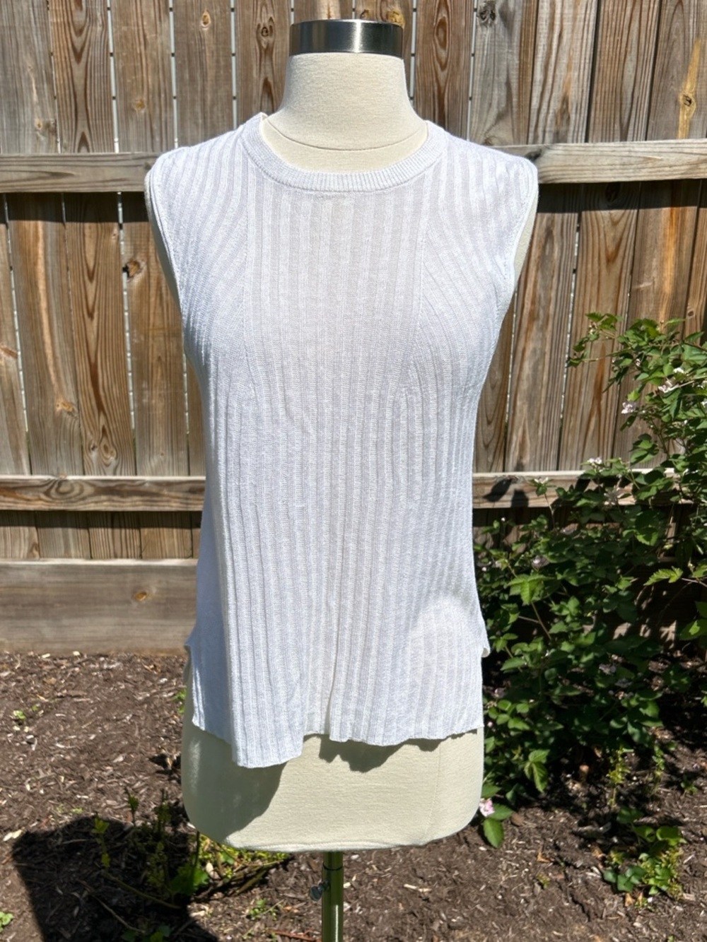 Theory Koronee Sag Harbor Linen Blend Sleeveless Sweater Tank Size M